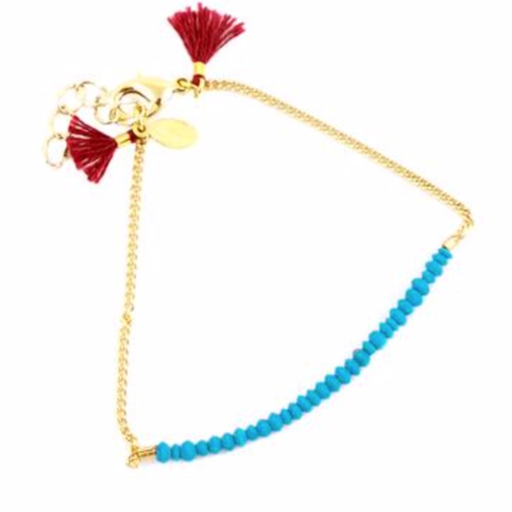 Shashi Turquoise Natasha Chain Bracelet NWT